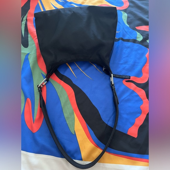 PRADA BAG SHOULDER BAG BLACK NYLON - Picture 7 of 16